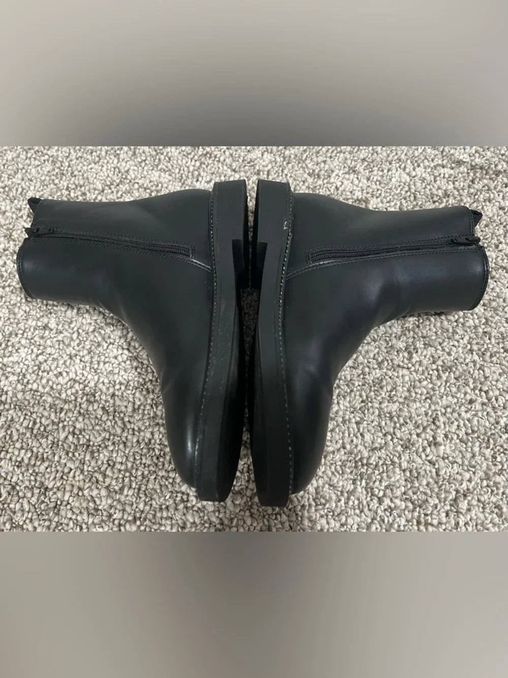 ZARA Black Chelsea Ankle Boots Studded Sole Zip Kids Size US 2 EU 33